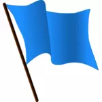 Голубой флаг размахивая вектор